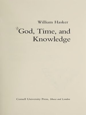 cover image of God, Time, and Knowledge